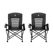 Deadtree Deluxe Reclining Folding Camping Chair with Padding (Black)