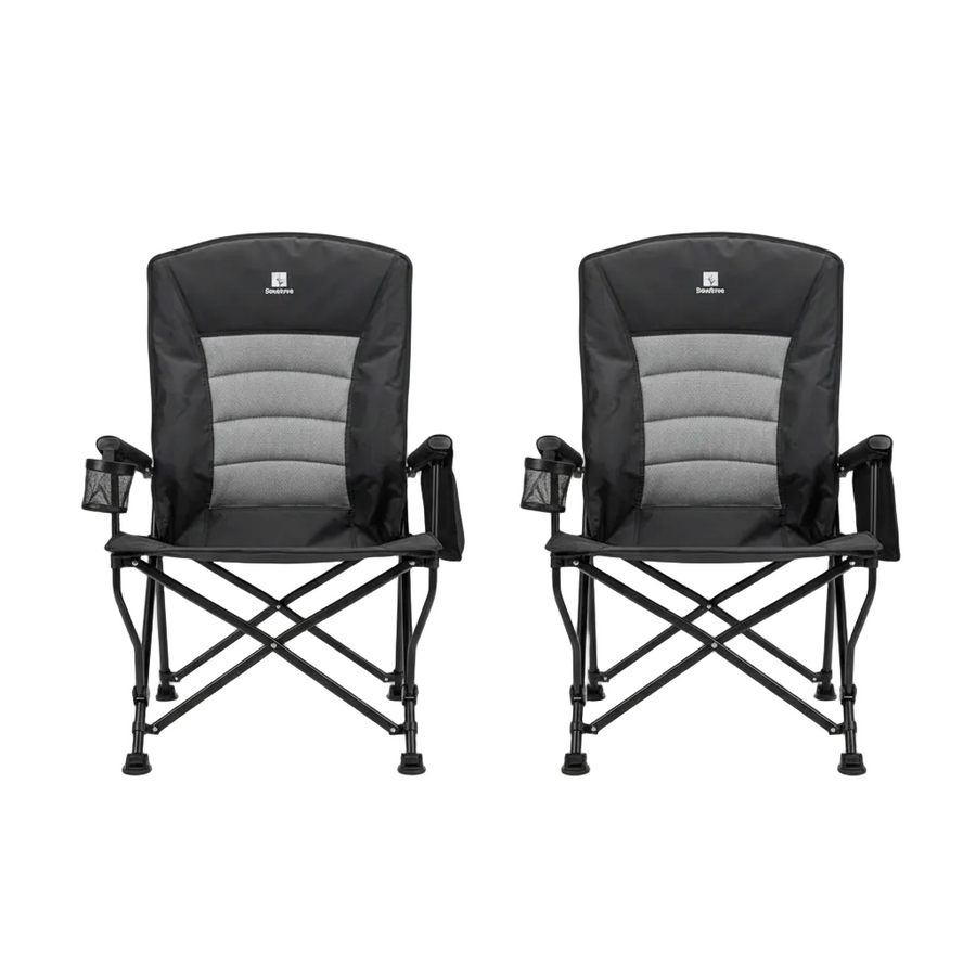 Deadtree Deluxe Reclining Folding Camping Chair with Padding (Black)