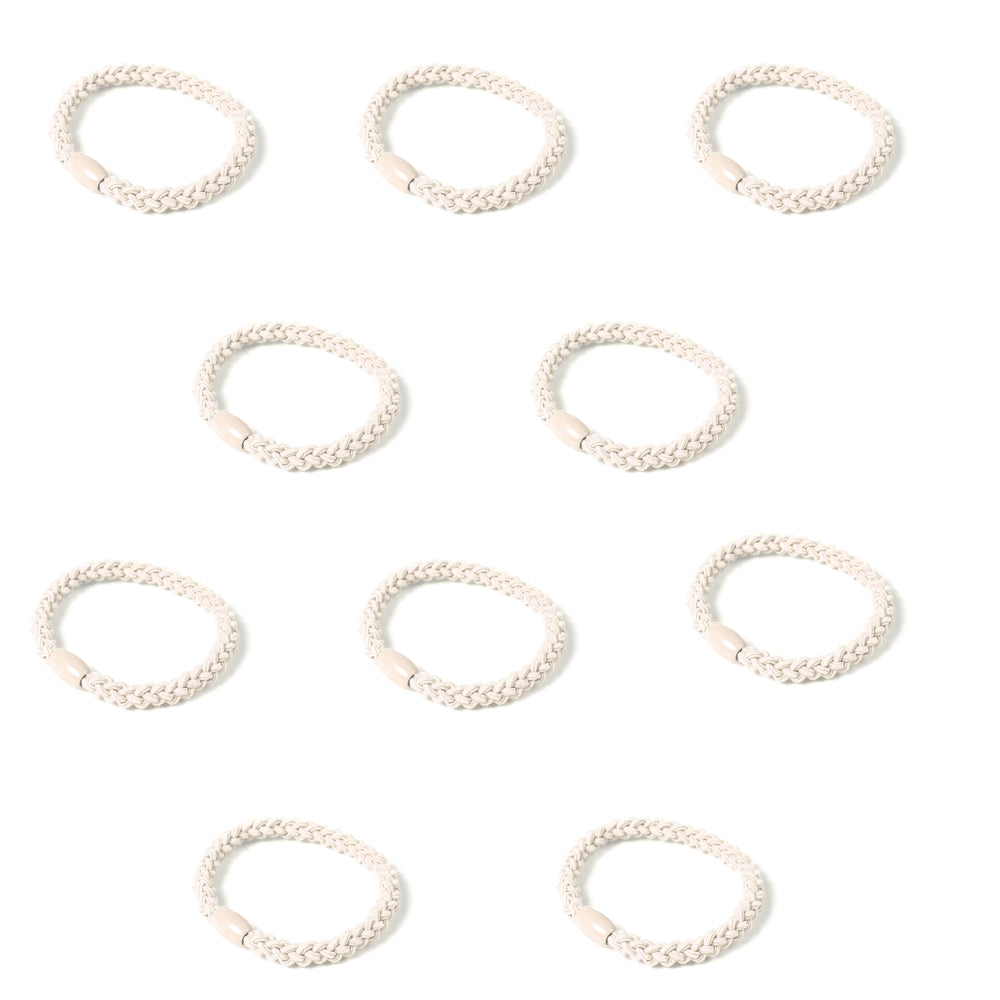 BRAIDED ELASTIC HAIR TIES (10 PACK)