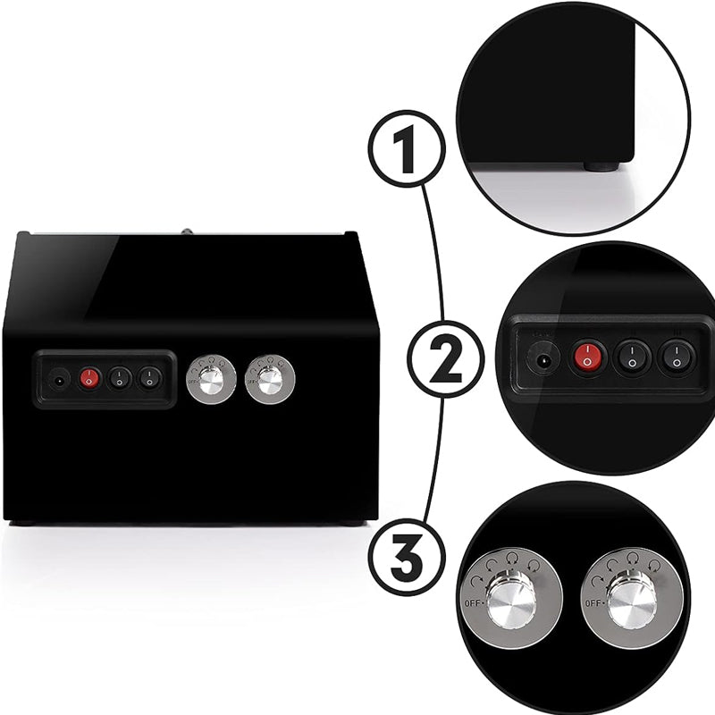 DRIKLUX LUXURY ROTATING WATCH WINDER DISPLAY CASE (2 WATCHES)