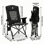 Deadtree Deluxe Reclining Folding Camping Chair with Padding (Brown)
