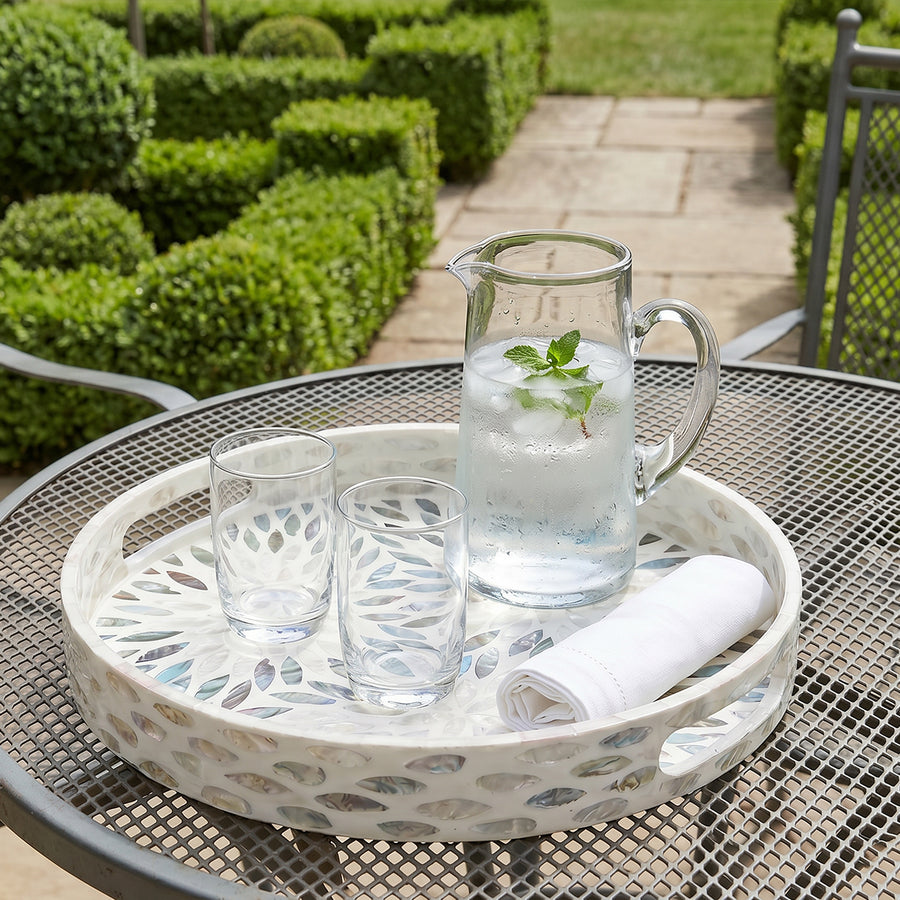 Tidal Shell Round Tray