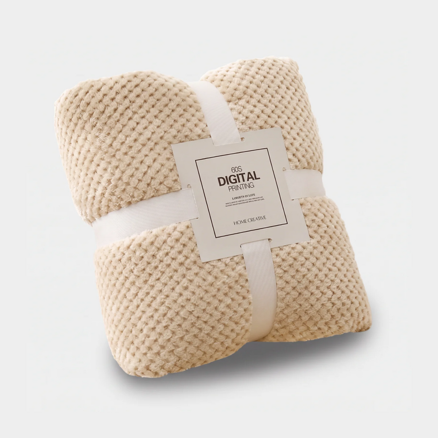 Faux Super Soft Fleece Blanket - Beige