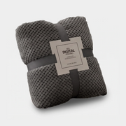 Faux Super Soft Fleece Blanket - Dark Grey