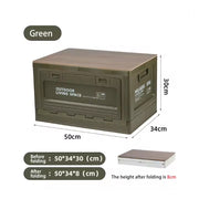 Multifunctional Foldable Storage Box with Wooden Lid
