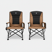 Deadtree Deluxe Reclining Folding Camping Chair with Padding (Brown)