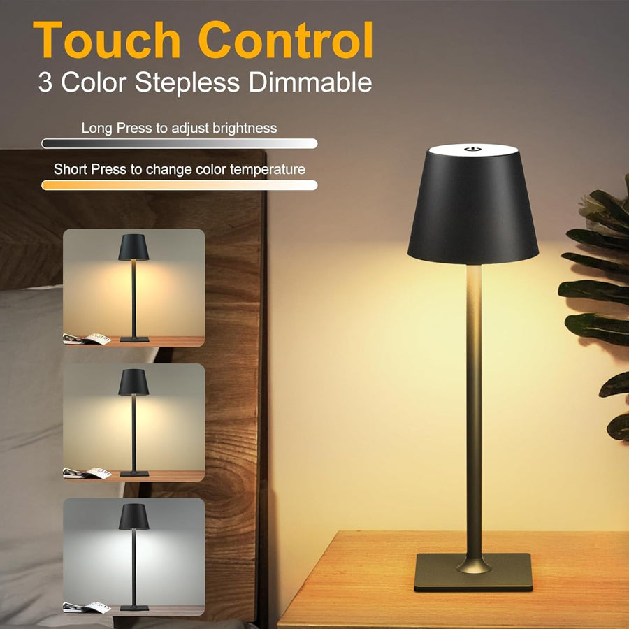 Luminee Rechargeable LED Table Lamp (2 Pack)