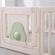 Close-up of the avo gate panel and external child-proof safety latch