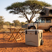 Deadtree 45L Wheeler Coolbox at a bushveld overland campsite