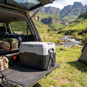 Deadtree ARX30 car fridge in a 4x4 in the Drakensberg