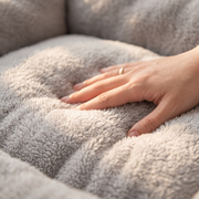Close-up of the thick, soft plush fleece lining
