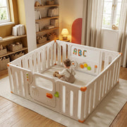 Dream Car Playpen in a cosy playroom with a toddler playing inside