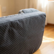 WuFF Orthopaedic Pet Bed underside showing the moulded non-slip grip dots