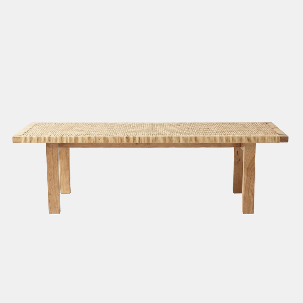 Rattan Beach Wood Bench – SPOTSHOP