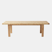 Rattan Beach Wood Bench