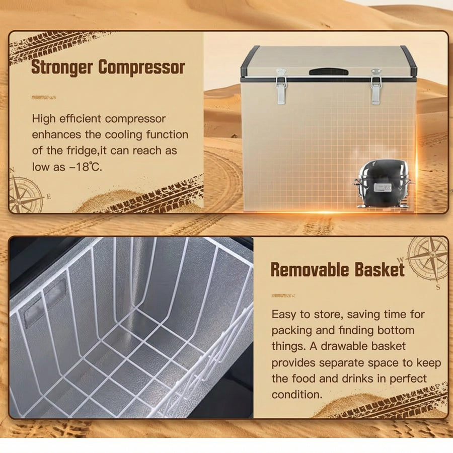Deadtree Glacier 12V Portable Refrigerator Car Fridge - 60L