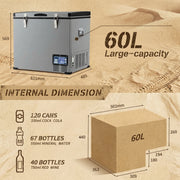 Deadtree Glacier 12V Portable Refrigerator Car Fridge - 60L