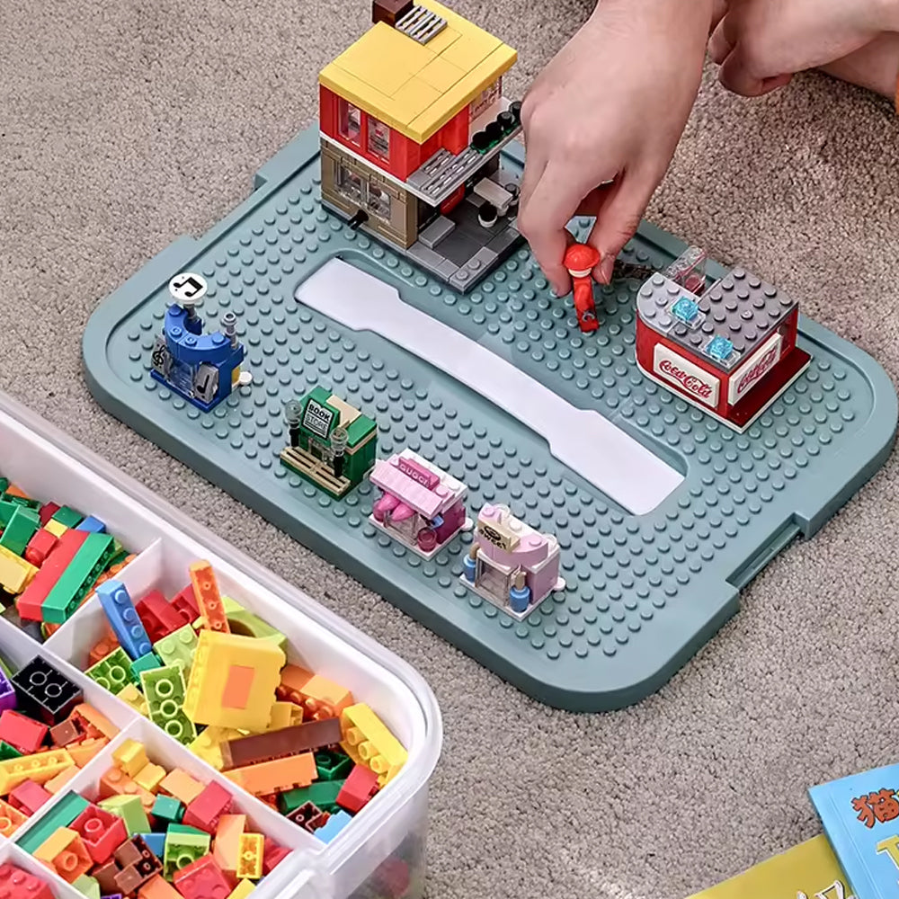 3 LAYER ADJUSTABLE BUILDING BLOCKS STORAGE BOX