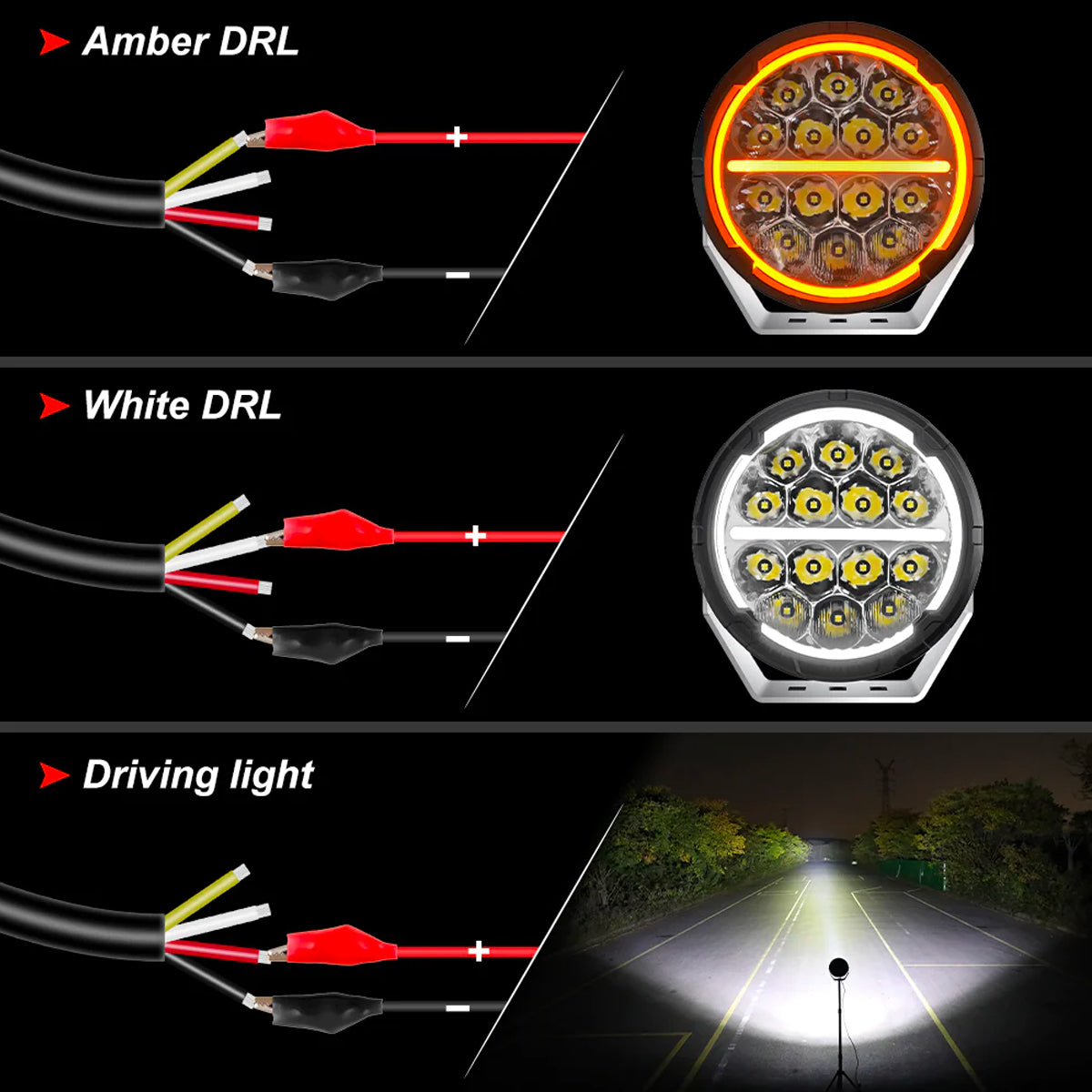 RUGG 4X4 7INCH 4X4 LED SPOTLIGHT PAIR (D-065)