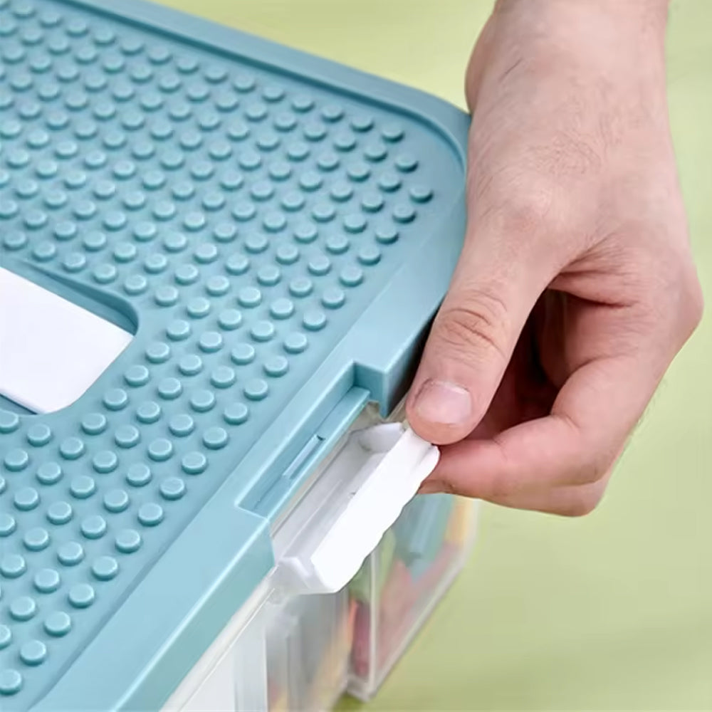 3 LAYER ADJUSTABLE BUILDING BLOCKS STORAGE BOX