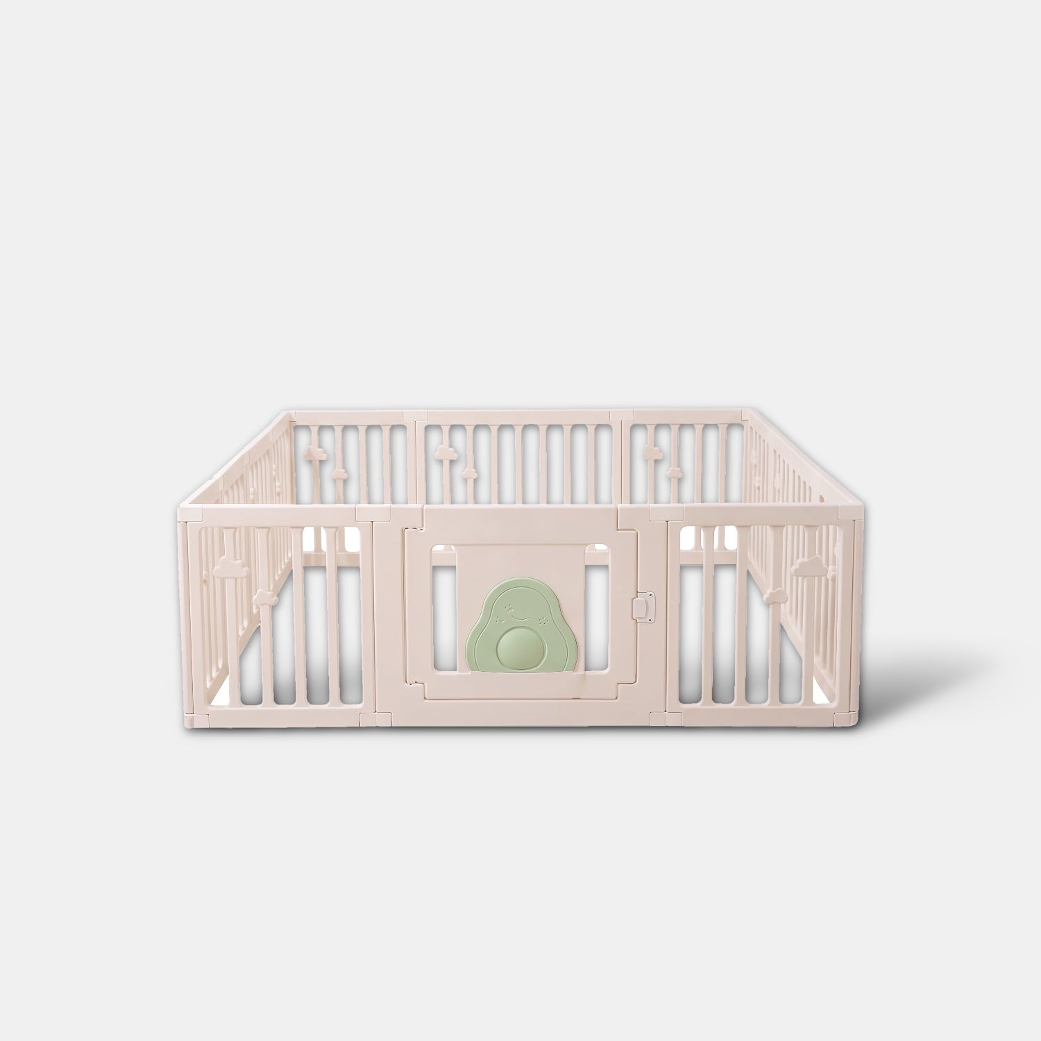 Little Avo Playpen 180 x 200 cm in cream, front view