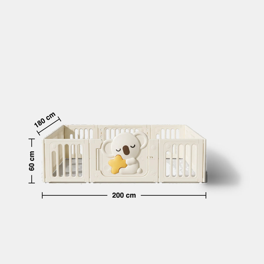 Little Koala Playpen dimensions 200 cm x 180 cm x 60 cm high