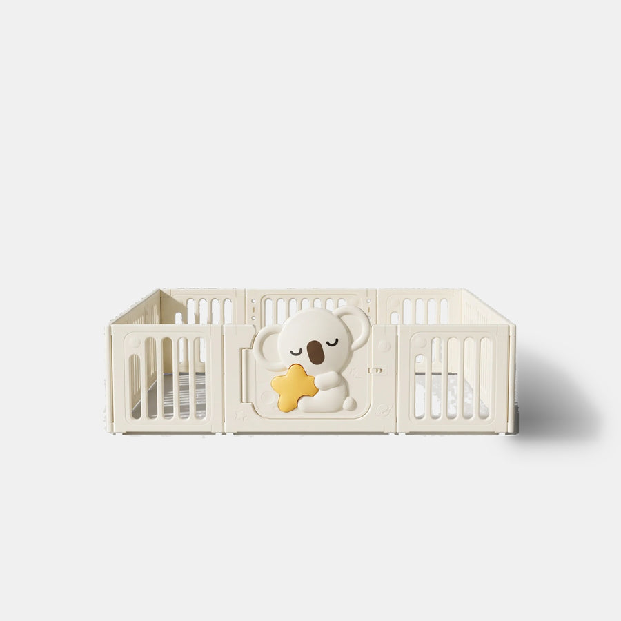 Little Koala Playpen 180 x 200 cm in cream, front view