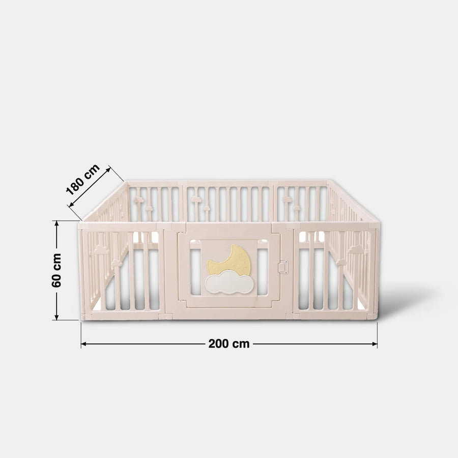 Little Moon Playpen dimensions 200 cm x 180 cm x 60 cm high