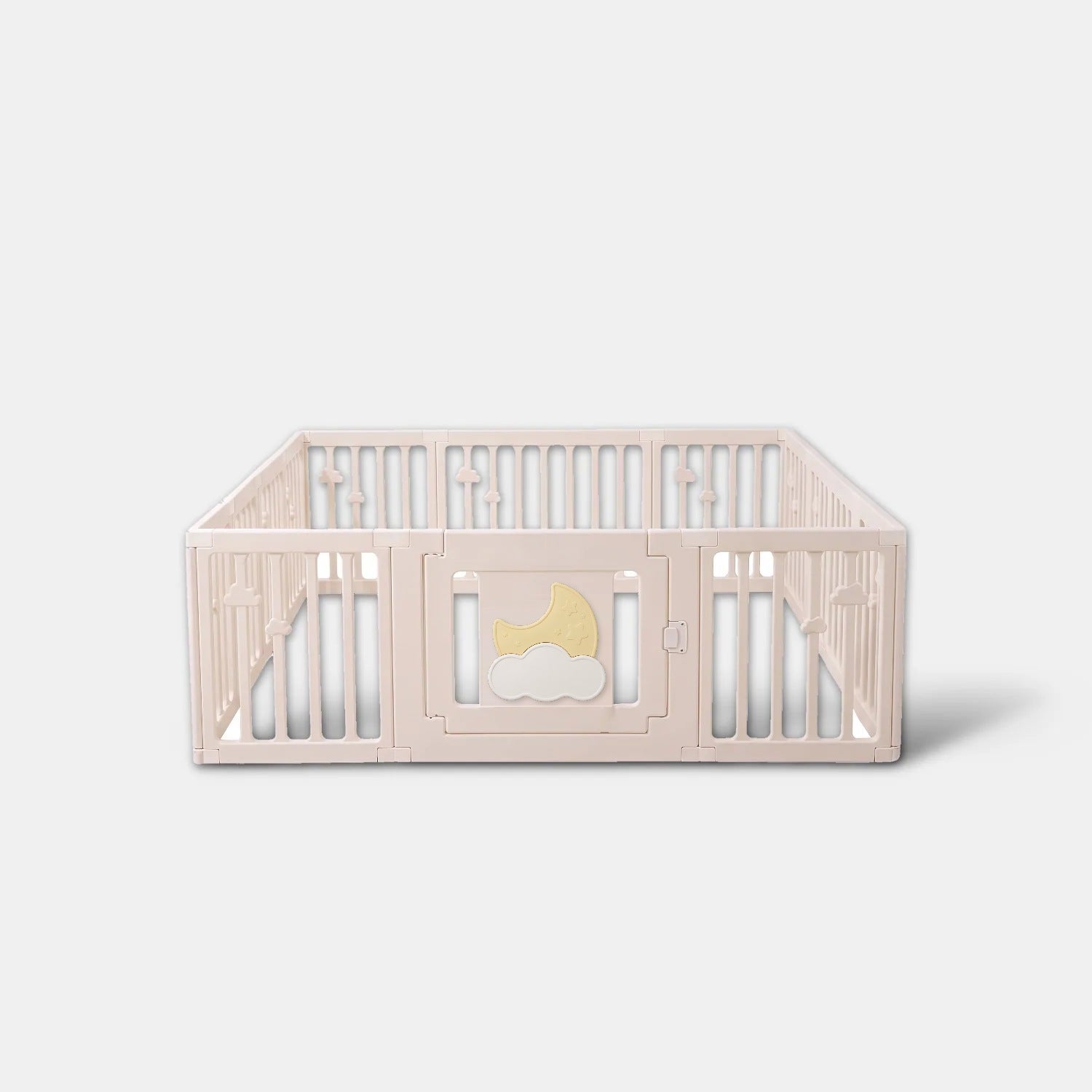 Little Moon Playpen 180 x 200 cm in cream, front view