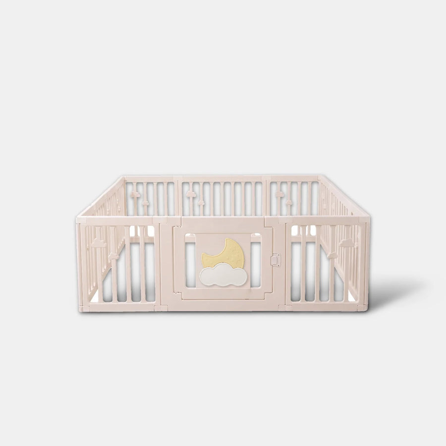 Little Moon Playpen 180 x 200 cm in cream, front view