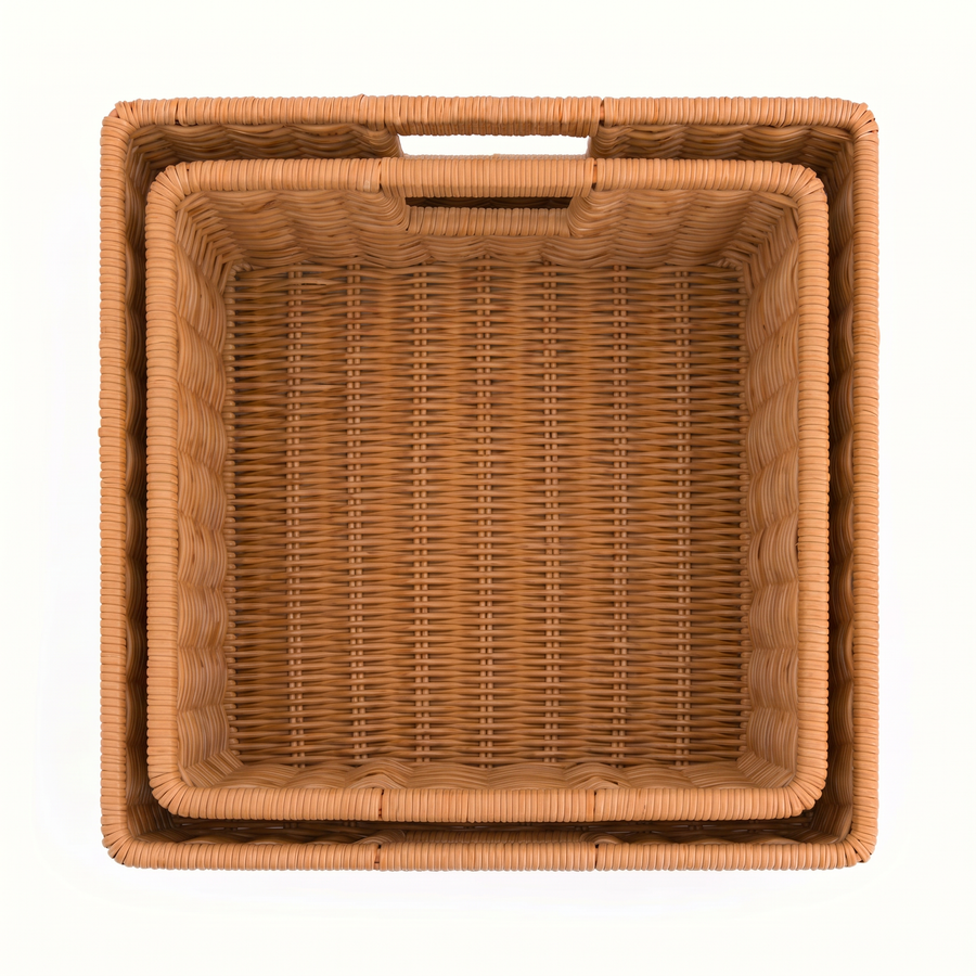 Square Woven Wicker Storage Basket