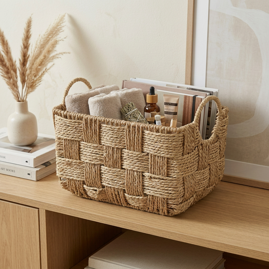 Mila Woven Wicker Basket