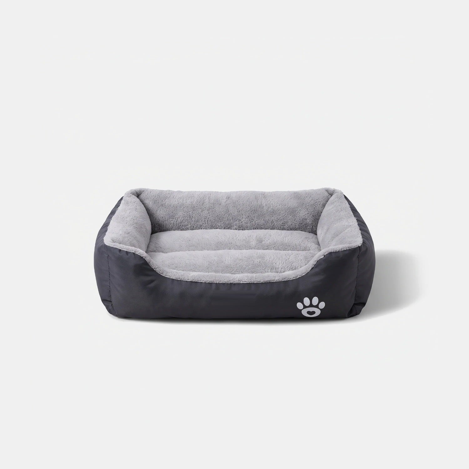 Pet Nest Dog Bed 3XL 110 x 80 cm in charcoal and grey, front view