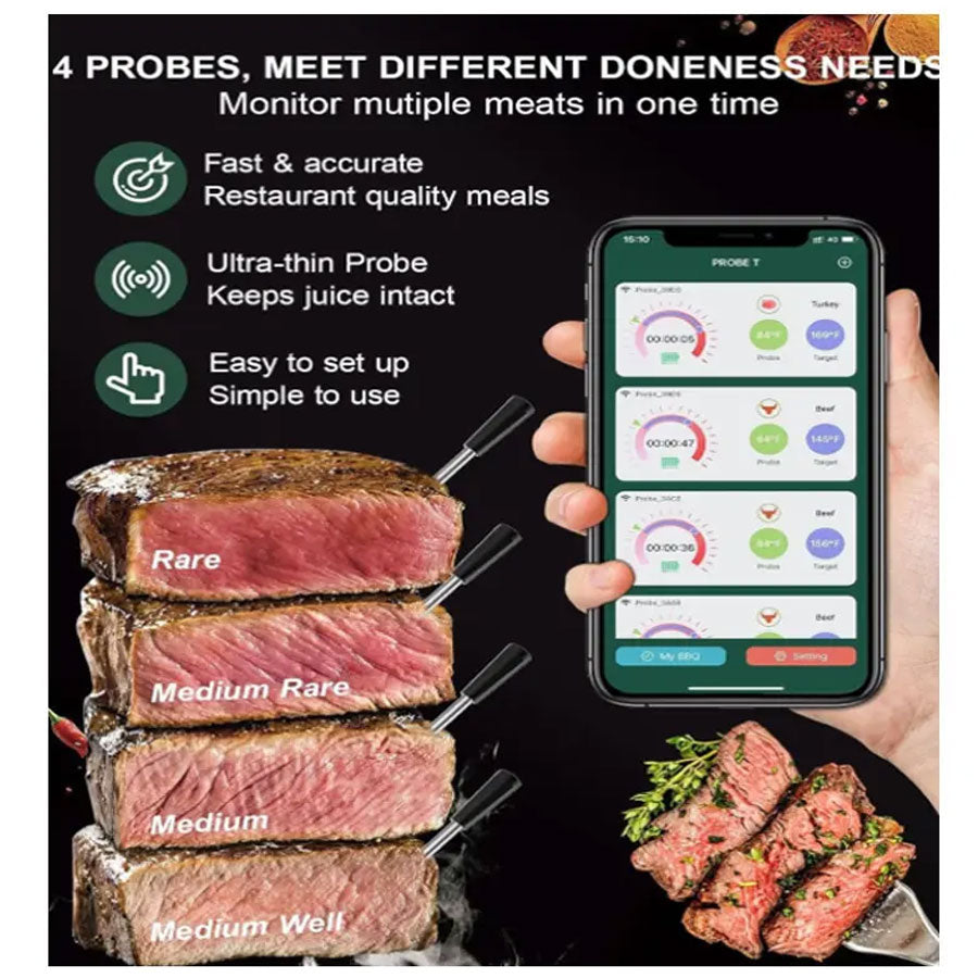 Primo T4 Meat Thermometer Bluetooth/ Wireless