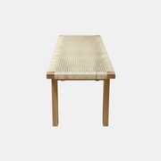 Rattan Beach Wood Bench
