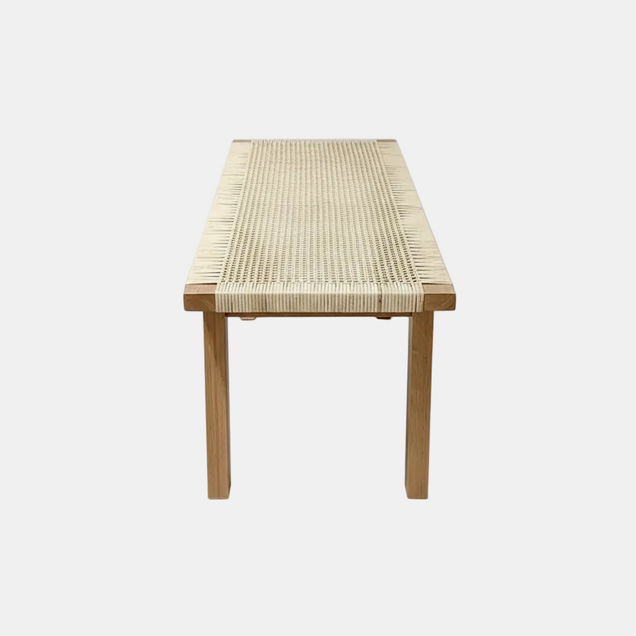 Rattan Beach Wood Bench