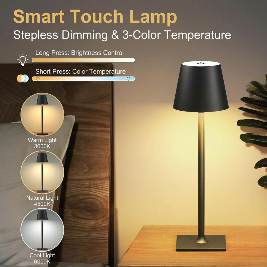 Luminee Rechargeable LED Table Lamp (2 Pack)