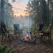 Deadtree Deluxe Reclining Folding Camping Chair with Padding (Brown) - 2 Pack