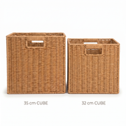 Square Woven Wicker Storage Basket