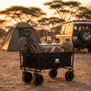 Deadtree Rover trolley loaded with camping gear at a bush campsite