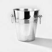Arctic stainless steel ice bucket in silver on studio grey