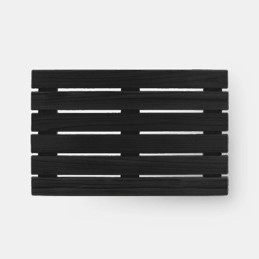 Bamboo Eco Bath Mat in black on studio grey