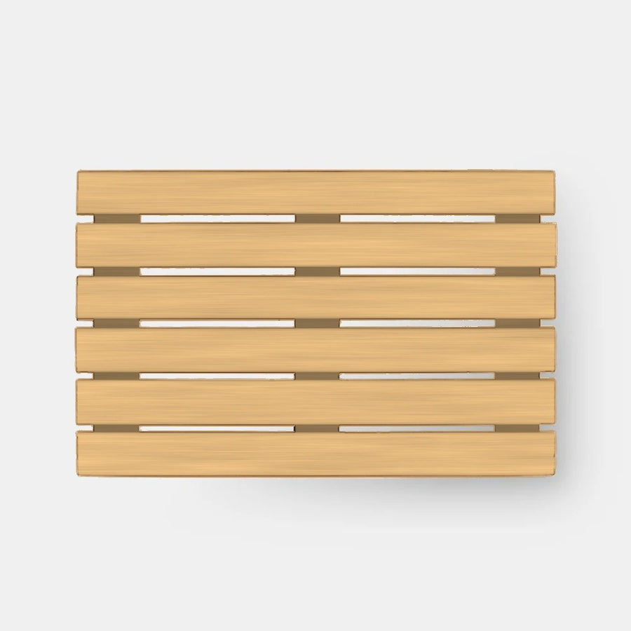 Bamboo Eco Bath Mat in light brown on studio grey