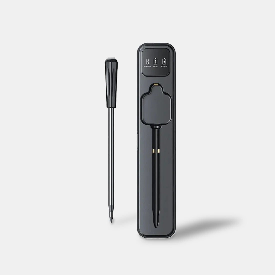 CharMaster 3.0 wireless Bluetooth thermometer probe and charging base