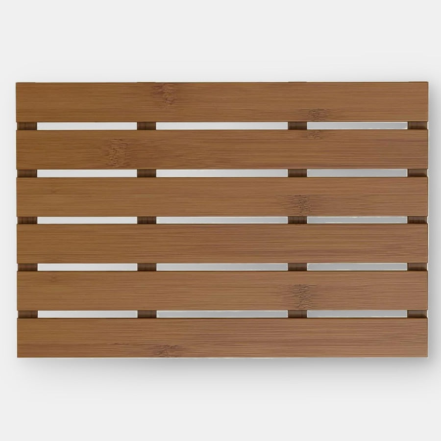 Bamboo bath mat dark brown