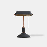 Black and copper banker's desk lamp