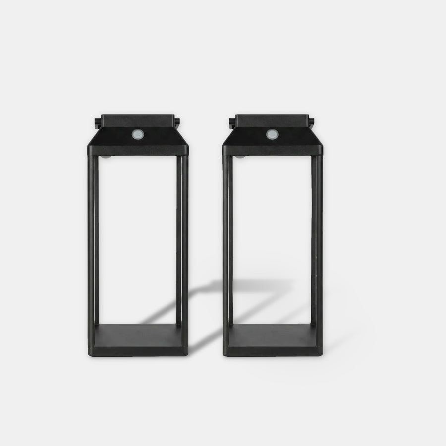 LunaShine solar lantern 2 pack in black