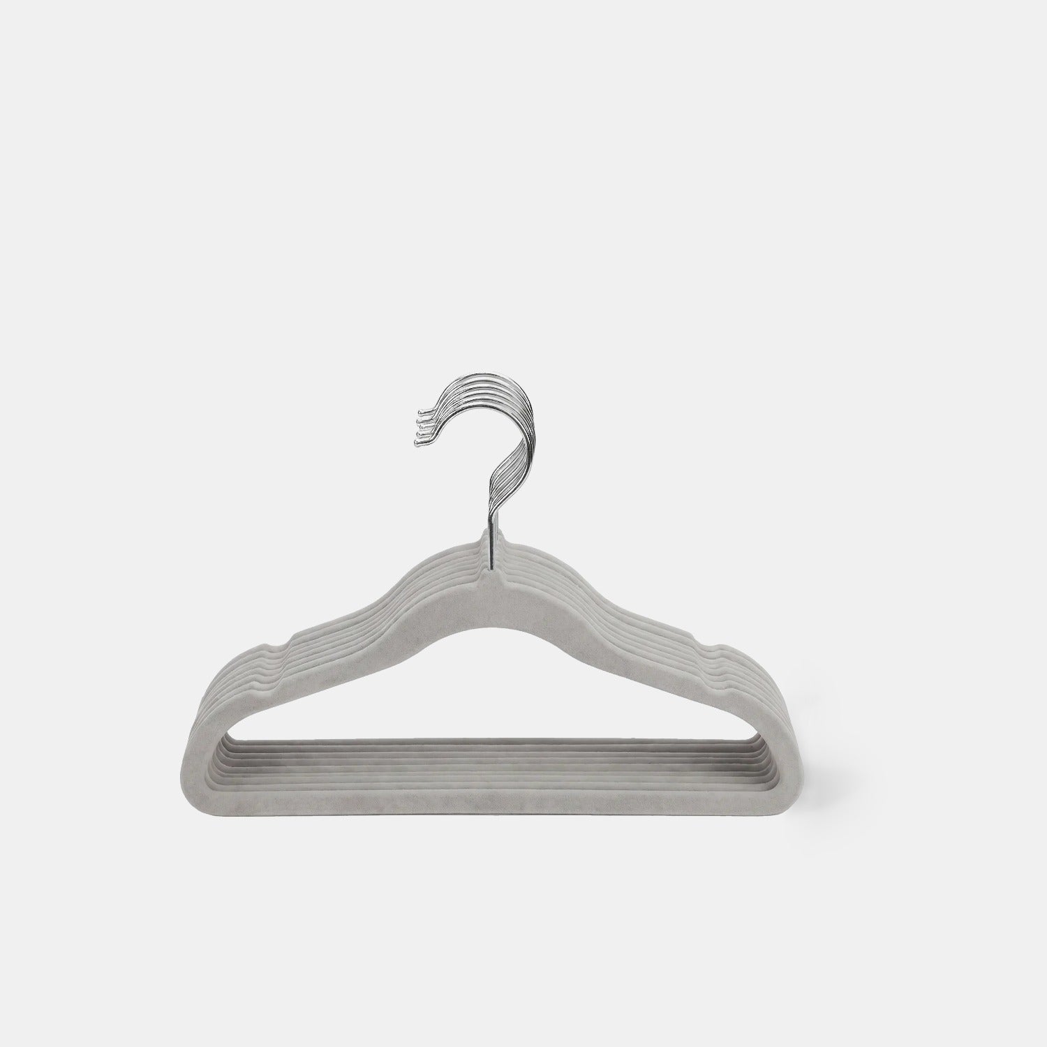 Beano velvet baby and kids hangers in grey, 20 pack