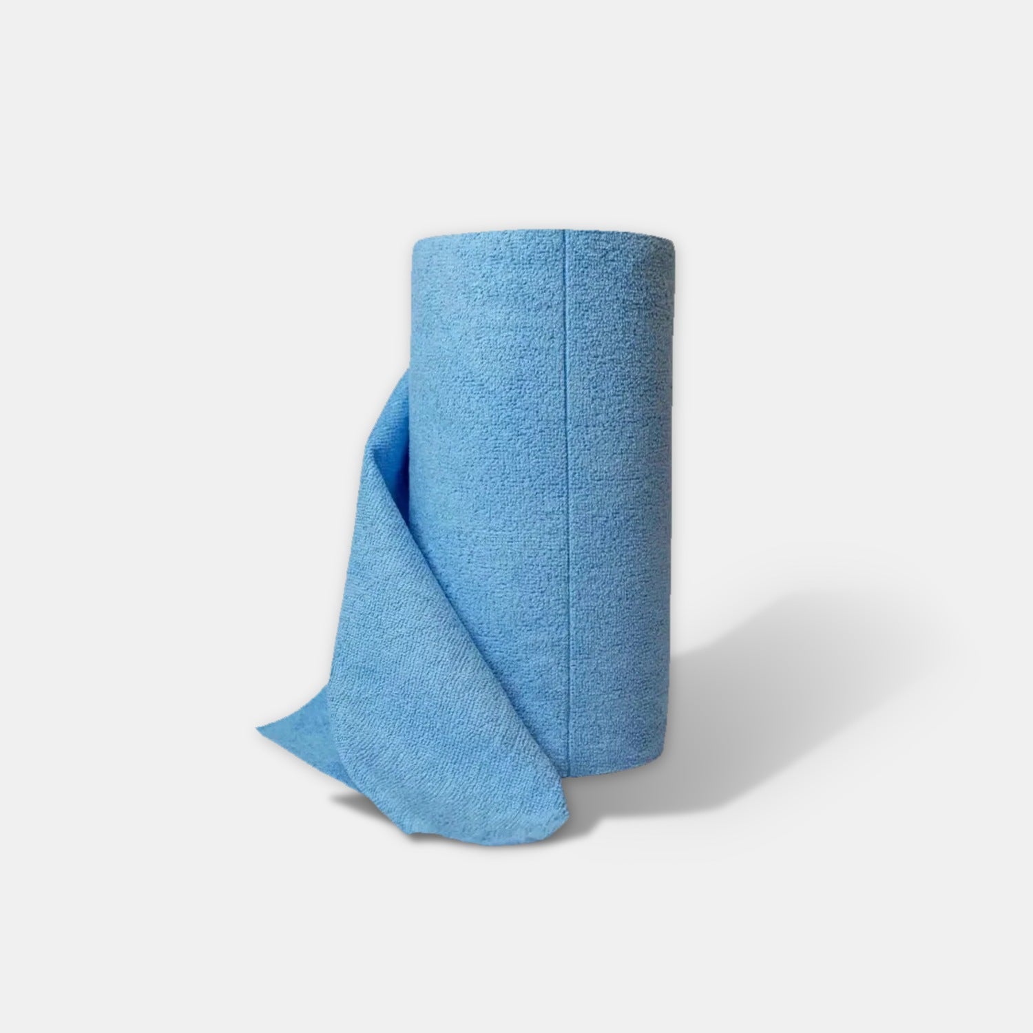 Washable microfibre cloth roll in blue