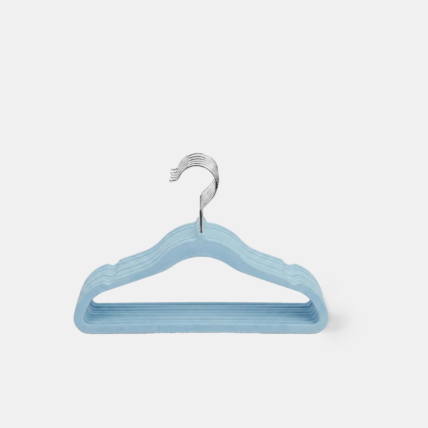 Beano velvet baby and kids hangers in blue, 20 pack
